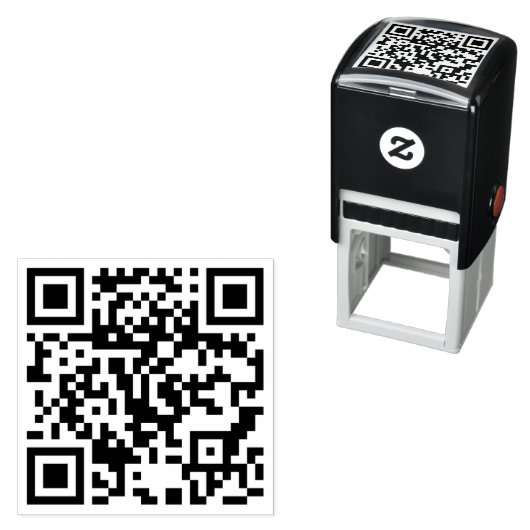 Aangepaste QR-code gepersonaliseerde scannable web Zelfinktende Stempel (In situ)