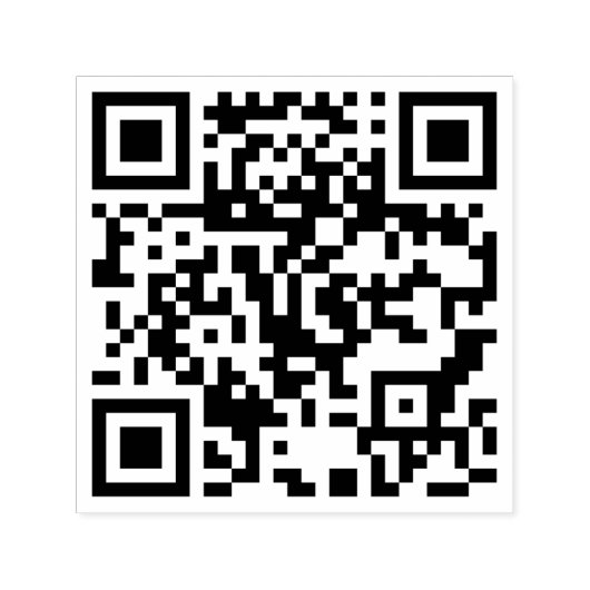 Aangepaste QR-code gepersonaliseerde scannable web Zelfinktende Stempel (Design)