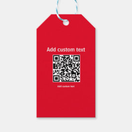 aangepaste QR-code gepersonaliseerde website rode  Cadeaulabel