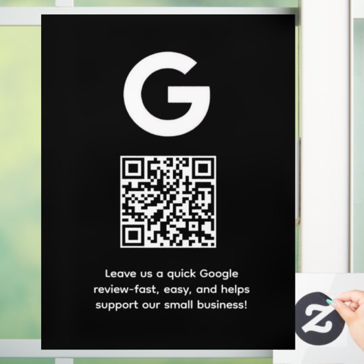 Aangepaste QR-code | Google Reviews Zakelijke Weer Raamsticker (Huis)