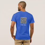 Aangepaste QR Code Grappig T-Shirt Ontwerp Je Eige (Achterkant volledig)