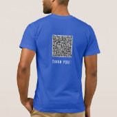 Aangepaste QR Code Grappig T-Shirt Ontwerp Je Eige (Achterkant)
