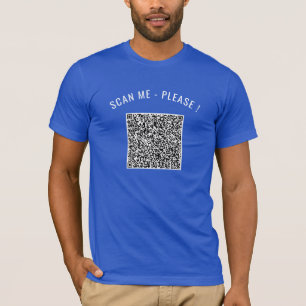Aangepaste QR Code Grappig T-Shirt Ontwerp Je Eige