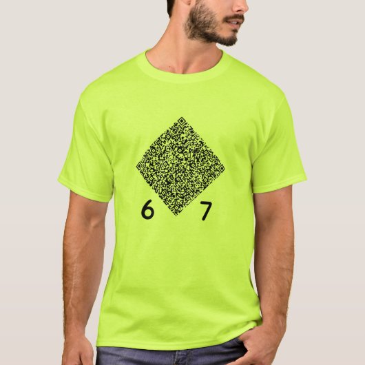 Aangepaste QR Code Grappige 67 T-shirt (Voorkant)