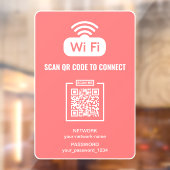 Aangepaste QR Code Gratis WIFI Wachtwoord Netwerk Raamsticker (Vel 2)