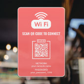Aangepaste QR Code Gratis WIFI Wachtwoord Netwerk  Raamsticker
