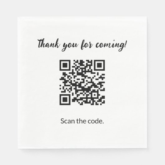 Aangepaste QR-code Hartelijk dank voor komst Servet (Voorkant)