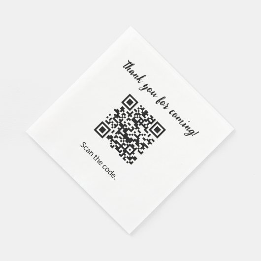 Aangepaste QR-code Hartelijk dank voor komst Servet (Hoek)