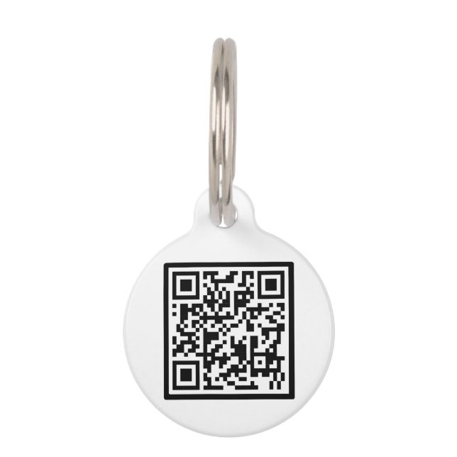 Aangepaste QR-code huisdier ID-profiel Huisdierpenning (Voorkant)