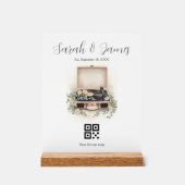 Aangepaste QR-code Huwelijkslied Jubileum Cadeau Acryl Bord (Voorkant)