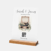 Aangepaste QR-code Huwelijkslied Jubileum Cadeau Acryl Bord (Hoek)