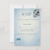 Aangepaste QR-code Huwelijksreactiekaart RSVP Kaartje (Voorkant)