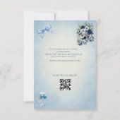 Aangepaste QR-code Huwelijksreactiekaart RSVP Kaartje (Achterkant)
