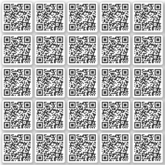 Aangepaste QR-code in viylSticker Sticker (Voorkant)