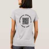 Aangepaste QR Code Info Aangepaste Tekst Grappig T T-shirt (Achterkant)
