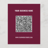 Aangepaste QR Code Info en tekst flyer - Kies kleu (Achterkant)
