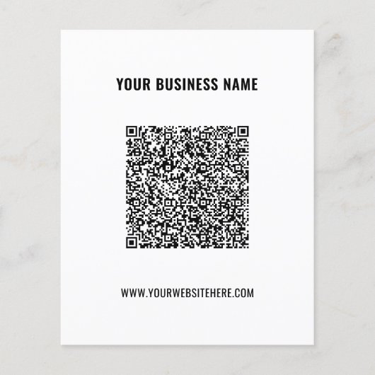 Aangepaste QR Code Info en tekst flyer - Kies kleu (Voorkant)