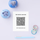 Aangepaste QR-code info naam website folder promot (Enkel)