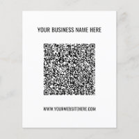 Aangepaste QR-code info naam website folder promot