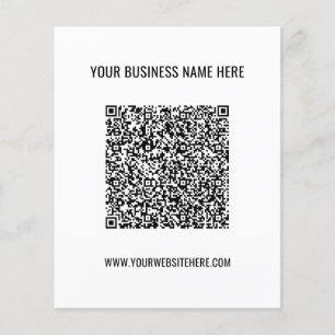 Aangepaste QR-code info naam website folder promot
