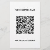 Aangepaste QR Code Info Naam Website Reclamebrochu Flyer (Voorkant)