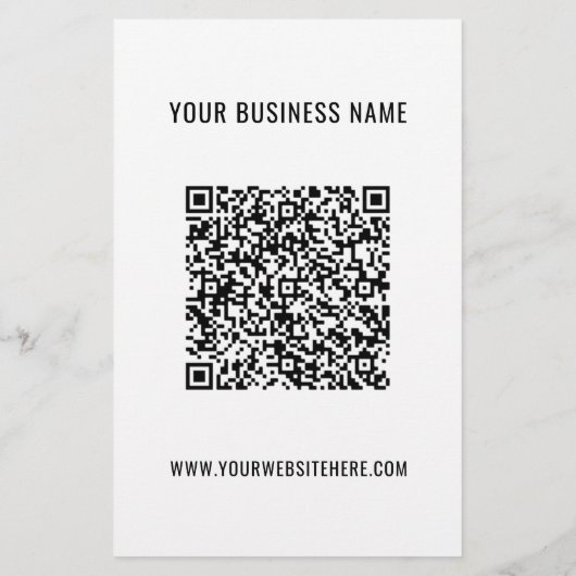 Aangepaste QR Code Info Naam Website Reclamebrochu Flyer (Achterkant)
