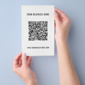 Aangepaste QR Code Info Naam Website Reclamebrochu Flyer (Hand)