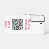 Aangepaste QR-code Info Uw speciale tekstbron Samsung Galaxy Hoesje (Achterkant horizontaal)