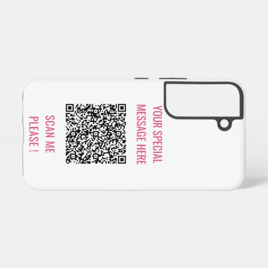 Aangepaste QR-code Info Uw speciale tekstbron Samsung Galaxy Hoesje (Achterkant horizontaal)