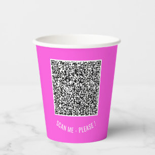 Aangepaste QR-code infoteks papieren bekers - Kies