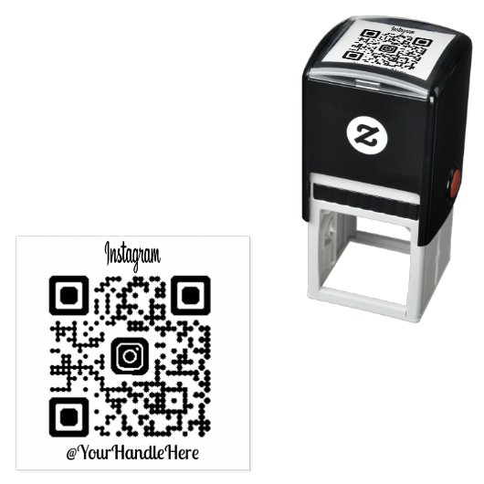 Aangepaste QR-code Inheems Rubber Stempel (In situ)
