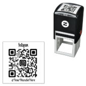 Aangepaste QR Code Instagram rubberen stempel (In situ)