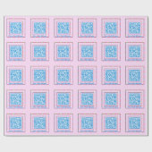 Aangepaste QR-code Jellybean Kleur Kader Cadeau Re Cadeaupapier (Vlak)