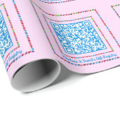 Aangepaste QR-code Jellybean Kleur Kader Cadeau Re Cadeaupapier (Rol Hoek)