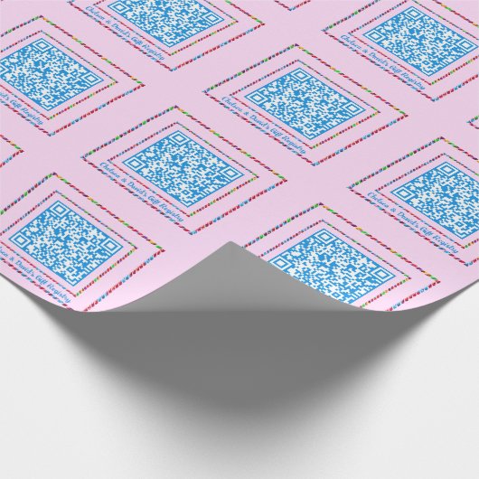Aangepaste QR Code Jellybean Kleur Lijst Gift Regi Cadeaupapier (Hoek)