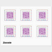 Aangepaste QR Code Jellybean Kleur Lijst Gift Regi Vierkante Sticker (Vel)