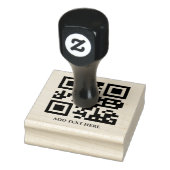 Aangepaste QR-code | Jouw tekst Modern Minimalist  Rubberstempel (Stempel)