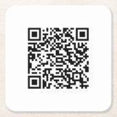Aangepaste QR-code Kartonnen Onderzetters (Voorkant)