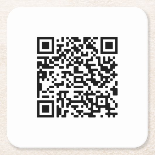 Aangepaste QR-code Kartonnen Onderzetters (Voorkant)
