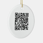 Aangepaste QR-code Keramisch Ornament (Rechts)