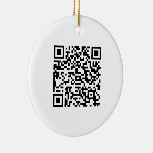 Aangepaste QR-code Keramisch Ornament (Rechts)