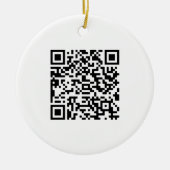 Aangepaste QR-code Keramisch Ornament (Voorkant)
