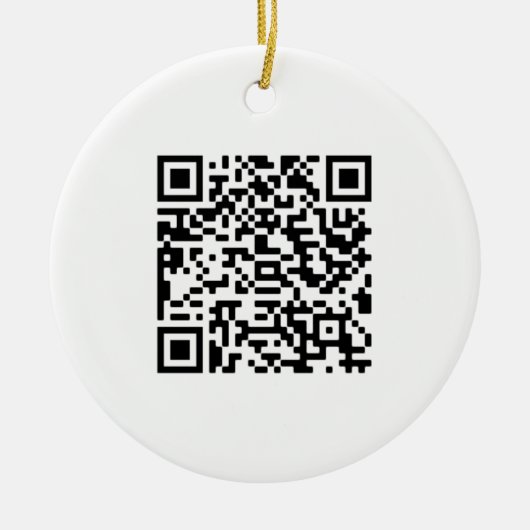 Aangepaste QR-code Keramisch Ornament (Voorkant)