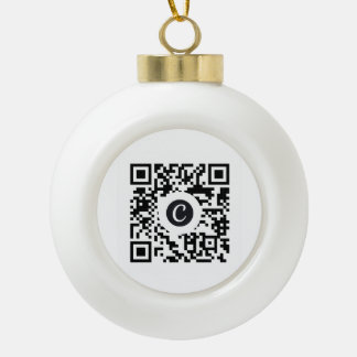 Aangepaste QR-code Keramische Bal Ornament