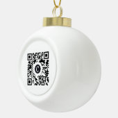Aangepaste QR-code Keramische Bal Ornament (Rechts)