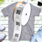 Aangepaste QR Code Kleding Kledingstuk Product Lab Satijnen Lint