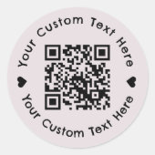 Aangepaste QR-code Kleine Bedrijven Verpakkingseti Ronde Sticker (Voorkant)