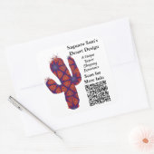 Aangepaste QR-code kleine onderneming Call to Acti Vierkante Sticker (Envelop)