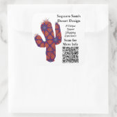 Aangepaste QR-code kleine onderneming Call to Acti Vierkante Sticker (Tas)