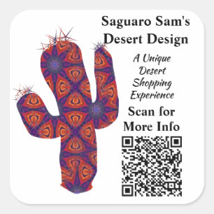 Aangepaste QR Code Kleine Van Bedrijfs Vraag aan d Vierkante Sticker